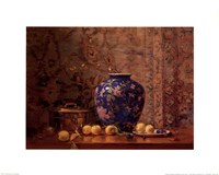 Oriental Vase with Crab Apples Fine Art Print