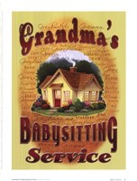 Grandma's Babysitting Service Fine Art Print