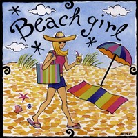 Beach Girl I Framed Print