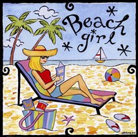 Beach Girl II by Jennifer Brinley - 10" x 10"