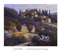 Tucked Away In Tuscany by Kent Wallis - 32" x 27"