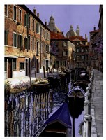 La Barche Sul Canale Fine Art Print