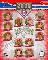 Philadelphia Phillies 2008 National League East Division Winners Team Composite Fine Art Print