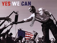 Barack Obama:  Yes We Can (crowd) Fine Art Print
