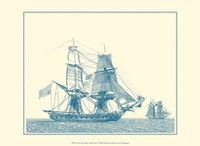 Sailing Ships in Blue II Fine Art Print