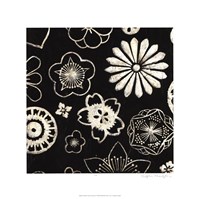 Silver Floral Cascade II Framed Print