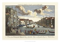 Venice Canal and Gondola Race Fine Art Print