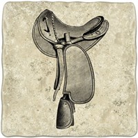 Antique Saddle I Fine Art Print