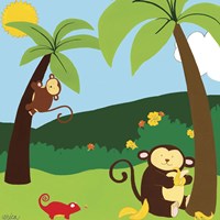 Jungle Jamboree II by June Erica Vess - various sizes