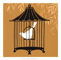 Birdcage Silhouette I Fine Art Print