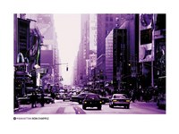 Manhattan - purple street view - 32" x 24" - $14.99