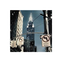 Manhattan - no turn signs - 16" x 16" - $9.99