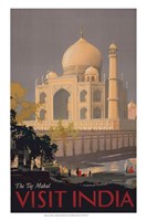 Taj Mahal - Visit India Fine Art Print