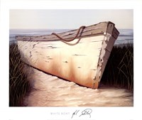 White Boat Fine Art Print
