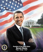 President Barck Obama Fine Art Print