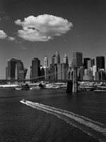 White Cloud Over Brooklyn Bridge Fine Art Print