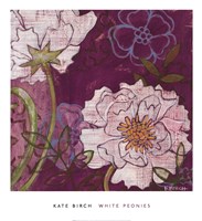 White Peonies by Kate Birch - 20" x 22"