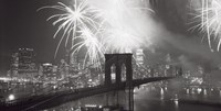 Fireworks over the Brooklyn Bridge Fine Art Print