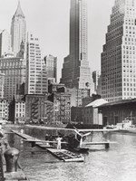 Airplane Landing in Manhattan, 1934 Fine Art Print
