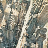 Aerial View of Chrysler Building Fine Art Print