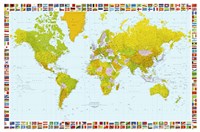 Map of the World (mercator projection) Fine Art Print