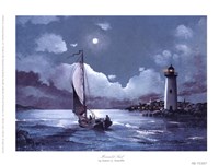 Moonlit Sail Fine Art Print