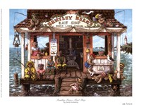 Bentley Bear's Bait Shop Fine Art Print