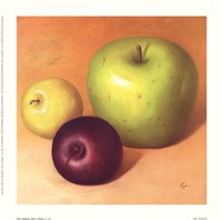 Two Apples And A Plum Fine Art Print