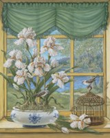 Irises By The Lake Fine Art Print