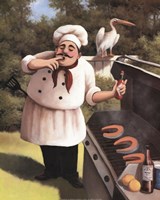 Barbecue Chef Hot Sauce by T.C. Chiu - 16" x 20"