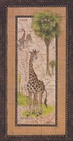 Map With Giraffe Fine Art Print