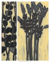Woodcut Grasses I Fine Art Print