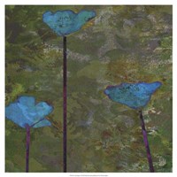 Teal Poppies II Fine Art Print