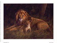 Lion And Cub by Kilian - 8" x 6"