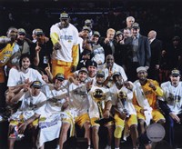 LA Lakers 2010 Finals Champs sit down Celebration (#32) Fine Art Print