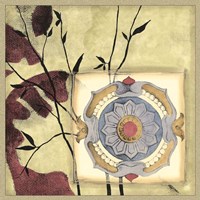 Printed Moonlit Rosette I Fine Art Print