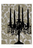 Small Candelabra Silhouette I (P) Fine Art Print