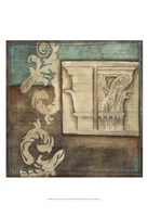 Damask Tapestry with Capital II Fine Art Print