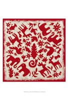 Folk Story in Red Fine Art Print