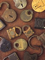 Antique Lock Collage Fine Art Print