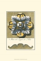 Blue & Yellow Rosette I Fine Art Print