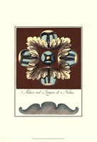 Aqua & Brown Rosette IV Fine Art Print