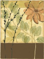 Printed Tranquil Garden I Framed Print