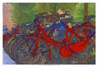 Colorful Bicycles II Framed Print