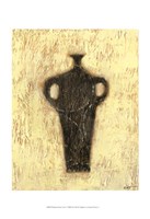 Woodcut Ebony Vase I Fine Art Print