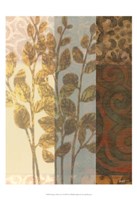 Tapestry with Leaves I Framed Print