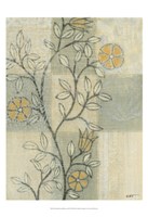 Neutral Linen Blossoms II Fine Art Print