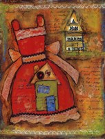 A Mom Makes a Home by June Pfaff Daley - 12" x 16"