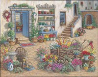 Courtyard Flower Shoppe Fine Art Print