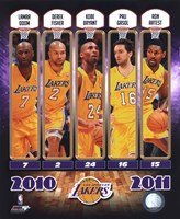 2010-11 Los Angeles Lakers Team Composite, 2010 - 8" x 10"